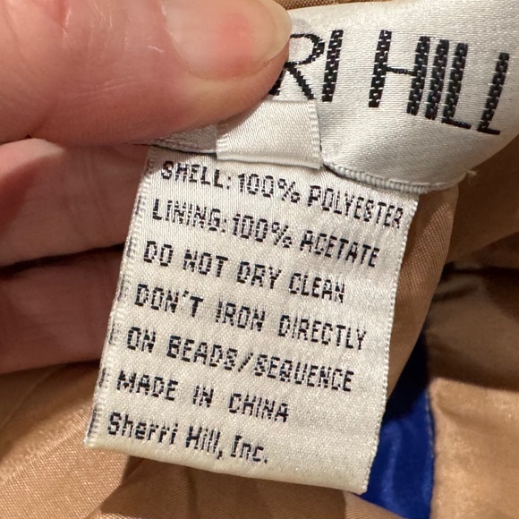 Sherri Hill blue gown size 2 - Picture 7 of 8